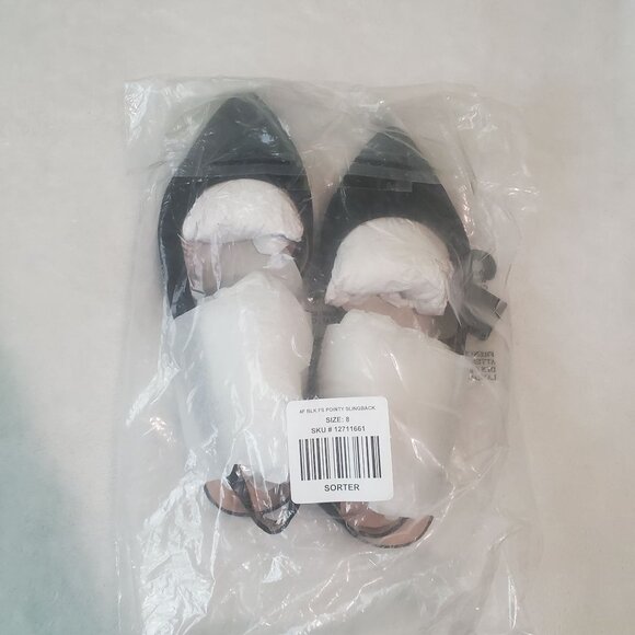 Torrid womens flat shoes 8W black solid color Slingback pointy toe new - Picture 12 of 12